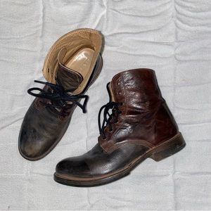 Bed Stu Boots - Cobbler Series - size 10 - grey-ish brown and burgundy.